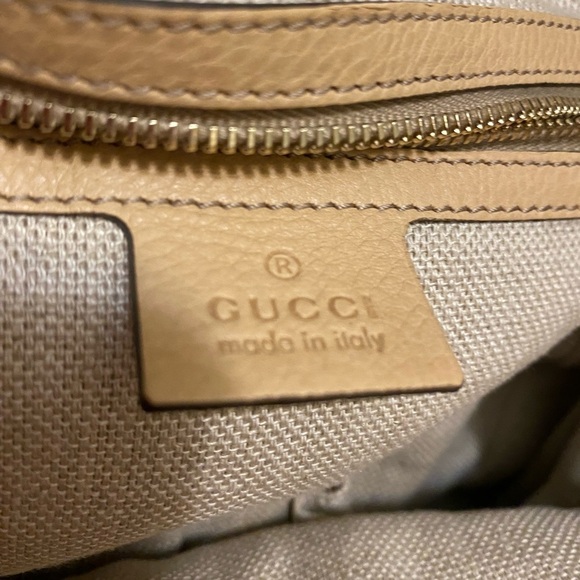 Gucci Shoulder Tote Bag Marrakech Tassel Logo 257029 Camel Color excellent shape - Picture 11 of 14